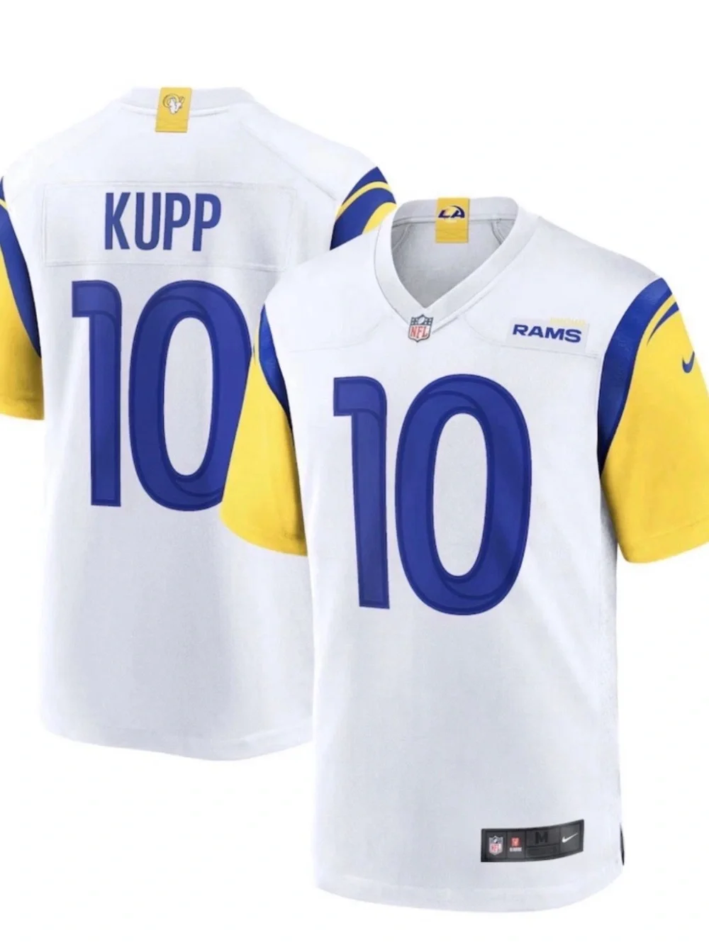 Cooper Kupp Rams Nike #10 White NFL Game Jersey Men's Size XL NWT